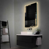 Espejo LED Vertical | Control por interruptor de pared | Luz blanca cálida - Reyze Seria Good Vibes Model 4